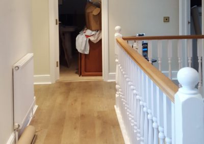 Dulux and Farrow & Ball painted upstairs landing